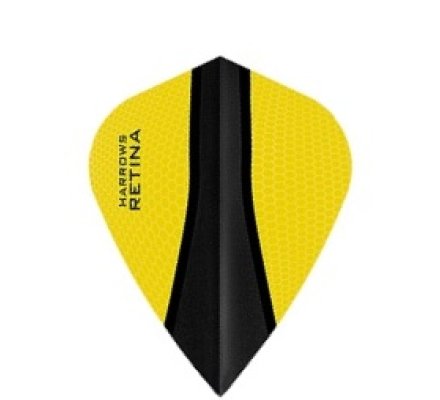 Lot de 3 ailettes de fléchette Kite Harrows Retina-X Jaune 383