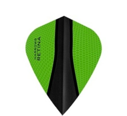 Lot de 3 ailettes de fléchette Kite Harrows Retina-X Verte 384