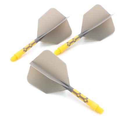 Flight/shaft Cuesoul Rost AK57 T19 Shape Grey Jaune Courte 