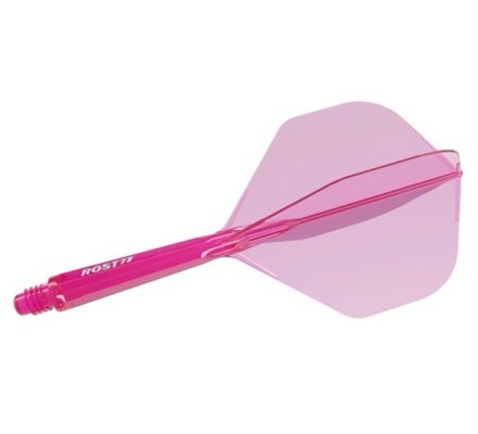 Flight/shaft Cuesoul Rost 77 Standard Pink Transparent Short