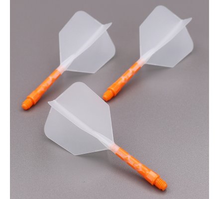 Flight/shaft Cuesoul Rost AK57 T19 Shape Clear Orange Medium 