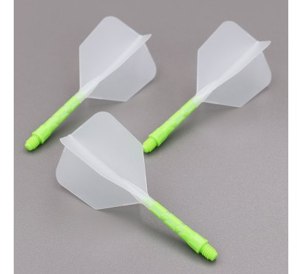 Flight/shaft Cuesoul Rost AK57 T19 Shape Clear Lime Medium 