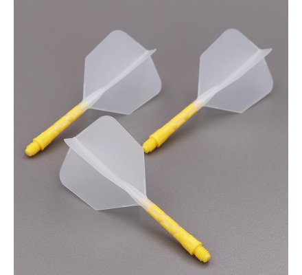 Flight/shaft Cuesoul Rost AK57 T19 Shape Clear Jaune Medium 