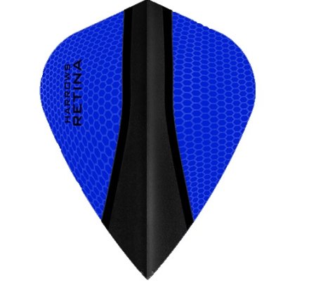 Lot de 3 ailettes de fléchette Kite Harrows Retina-X Bleu Roi 588
