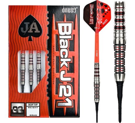 Jeu de fléchettes One80 Black J21 - 02 19 gr 