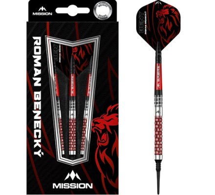 Jeu de fléchettes Mission Roman Benecky Black & Red 