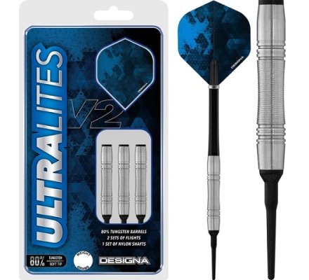 Fléchettes nylon Designa Ultralites V2 Darts 16 grs D750