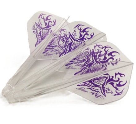 Condor AXE Dart Flights - Standard - Longue - Deer - Clear Purple