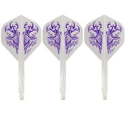 Condor AXE Dart Flights - Standard - Courte - Deer - Clear Purple