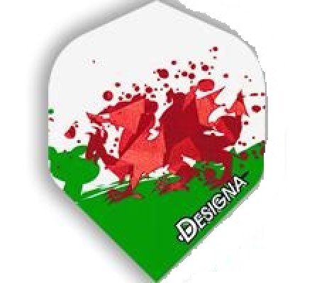 Lot de 3 ailettes Designa Patriote Pays de Galles D062