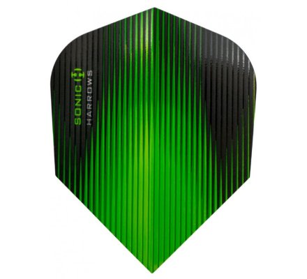 Lot de 3 ailettes de fléchette standard Harrows Sonic Verte S0324