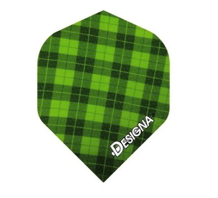 Lot de 3 ailettes standard Designa Tartan Vert D337