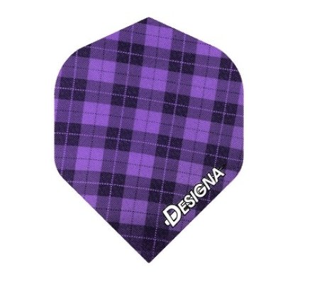 Lot de 3 ailettes standard Designa Tartan Purple D338