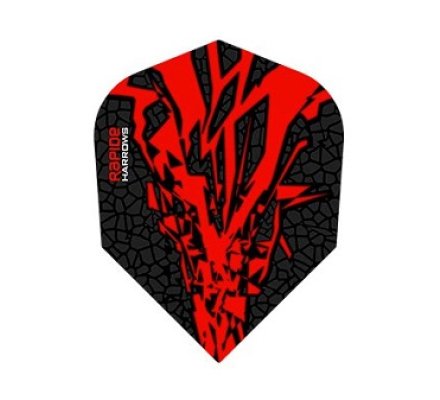 Lot de 3 ailettes Standard Harrows Rapide X Rouge R0591