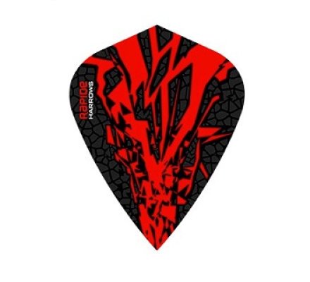 Lot de 3 ailettes Kite Harrows Rapide X Rouge R0600