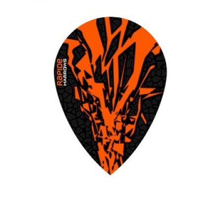 Lot de 3 ailettes Pear Harrows Rapide X Orange R0613