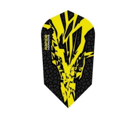 Lot de 3 ailettes Slim Harrows Rapide X Jaune R0621