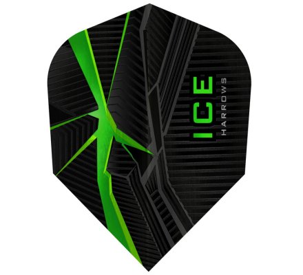 Lot de 3 ailettes de fléchette Shape Ice Recut Verte