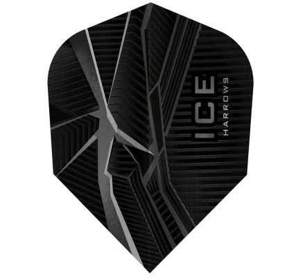 Lot de 3 ailettes de fléchette Shape Ice Recut Black