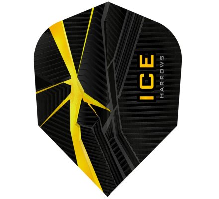 Lot de 3 ailettes de fléchette Shape Ice Recut Jaune