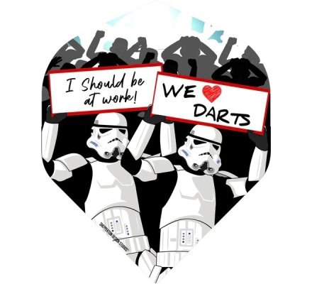 Lot de 3 ailettes de fléchette standard Storm Trooper - We Love Darts