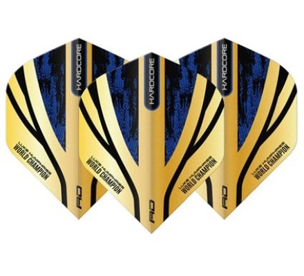 Lot de 3 ailettes Standard Luke Humphries Gold Hardcore