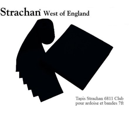 Tapis de billard 6811 Strachan Club Pré Découpé 7ft Noir