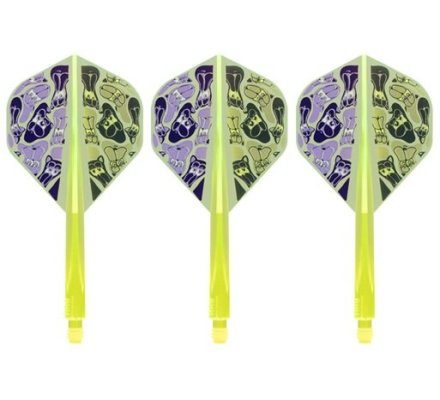 Condor AXE Dart Flights - Standard - Intermediaire - G.T. Monster 3 - Neon Yellow