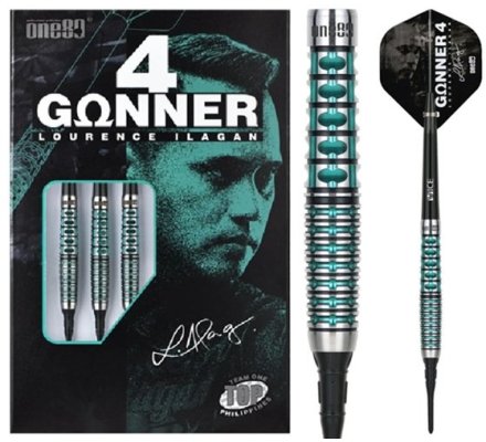 Jeu de fléchettes One80 Gunner 4 Black Jade 18 gr