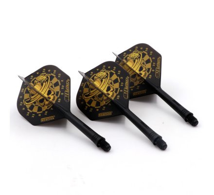 Flight/shaft Cuesoul Rost Jazz-Metal Black/Gold 