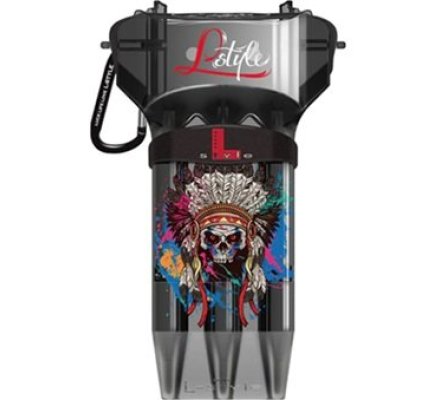 Etui pour jeux de fléchettes L-Style krystal One Chief Skull Clear Black
