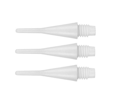 Pointes de fléchettes Bull's Long Life Short Blanches 