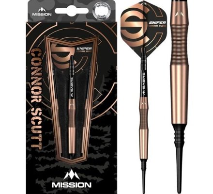 Jeu de fléchettes Mission Connor Scutt 18 gr 90 %