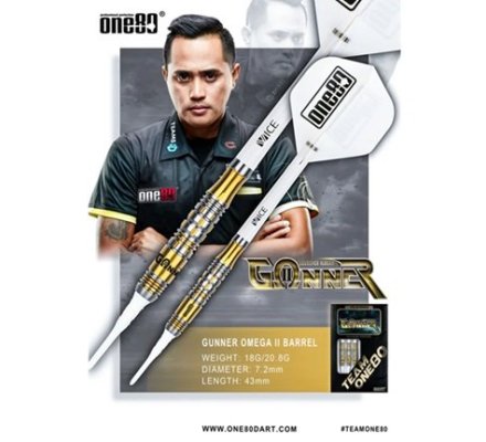 Jeu de fléchettes One80 Gunner Omega 2 20.8 gr