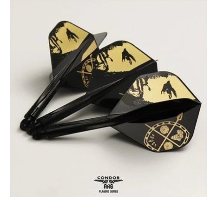 Condor AXE Dart Flights - Devon Petersen - Small - COURTE- Inspiration 3 - Black