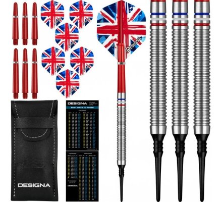 Jeux de fléchettes Designa Patriote X  Royaume Uni 20 gr
