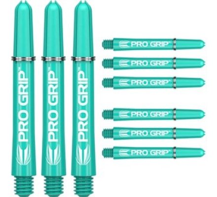 Lot de 9 Tiges de flechettes Target Pro Grip Aqua Medium 