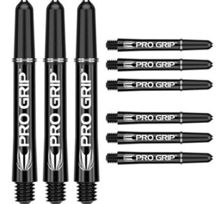 Lot de 9 Tiges de flechettes Target Pro Grip Black Medium 