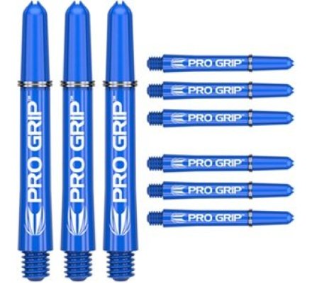 Lot de 9 Tiges de flechettes Target Pro Grip Blue Short 