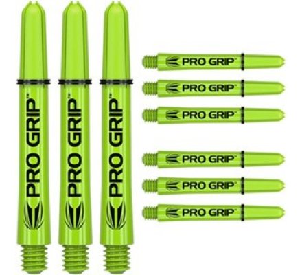 Lot de 9 Tiges de flechettes Target Pro Grip Green Lemon Short 