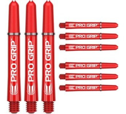 Lot de 9 Tiges de flechettes Target Pro Grip Red Medium 