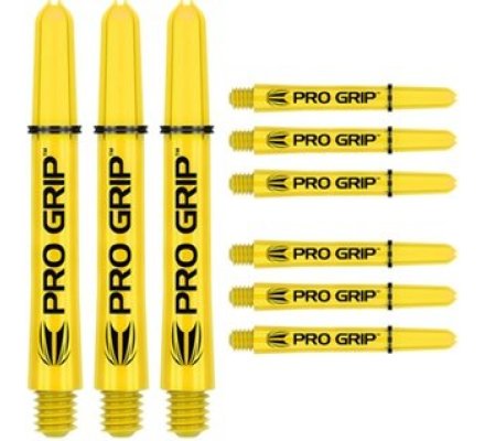 Lot de 9 Tiges de flechettes Target Pro Grip Yellow Short 
