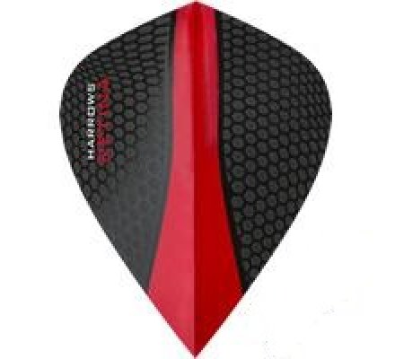 Lot de 3 ailettes de fléchette Kite Harrows Retina Rouge 0178