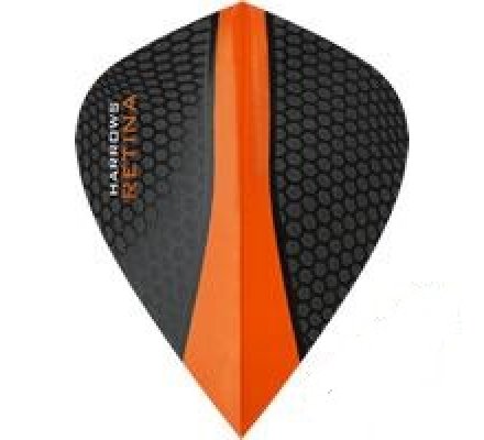Lot de 3 ailettes de fléchette Kite Harrows Retina Orange 0182
