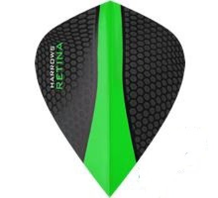 Lot de 3 ailettes de fléchette Kite Harrows Retina Verte 0185
