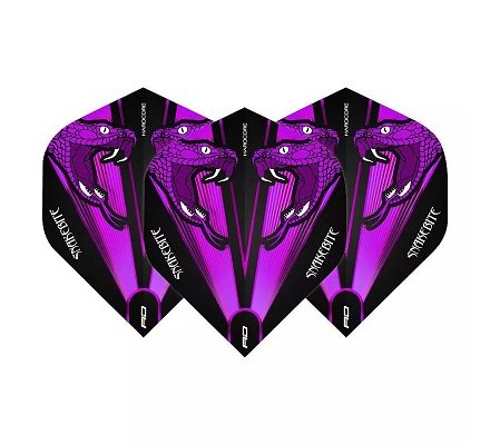 Lot de 3 ailettes Standard Peter Wright Snake Pink Transparente 