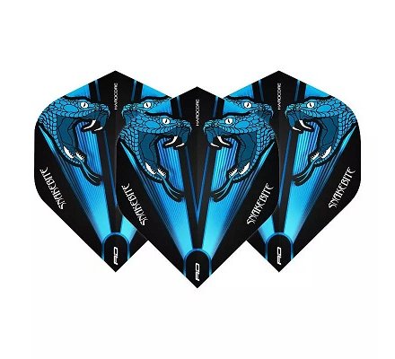 Lot de 3 ailettes Standard Peter Wright Snake Bleu Transparente 