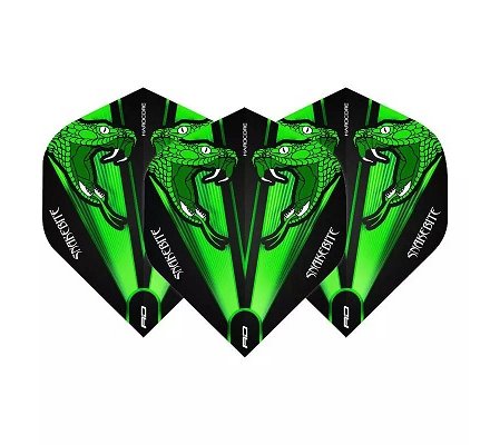 Lot de 3 ailettes Standard Peter Wright Snake Green Transparente 