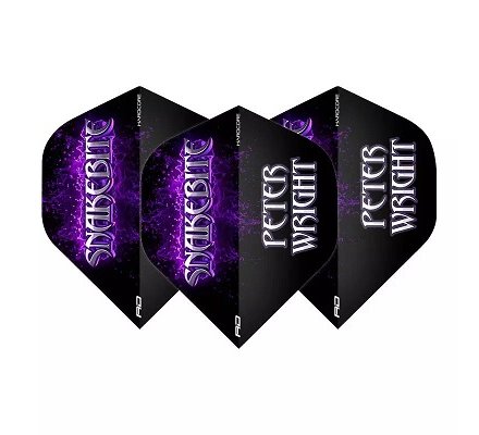 Lot de 3 ailettes Standard Peter Wright Snakebite Logo Purple