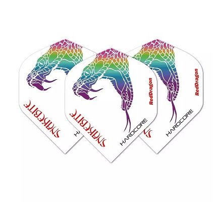 Lot de 3 ailettes Standard Peter Wright Snakebite Blanche